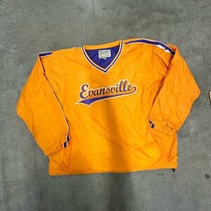 Vintage University of Evansville windbreaker pull over size XXL Distressed